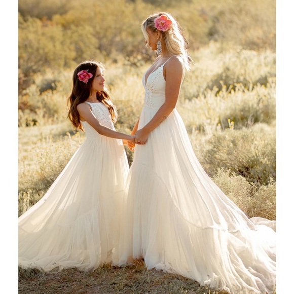 New joyfolie maia impact dress in cream tulle high low Ballgown wedding dress - Picture 16 of 16